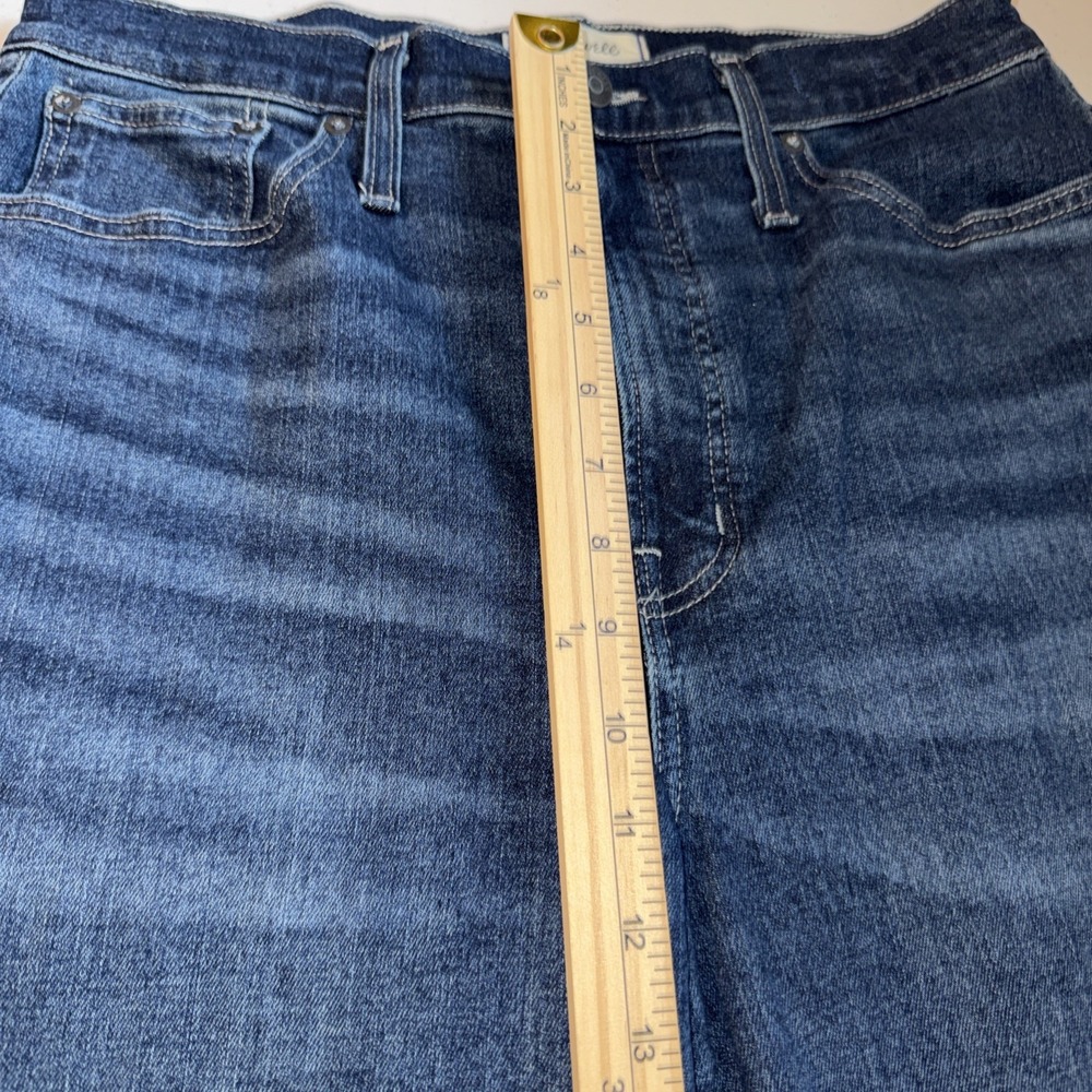 Madewell The Perfect Vintage Flare Jeans Zipper Pocket Denim USA Size 30 /10 T - Picture 6 of 10